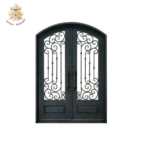 Export low french single/double exterior wrought iron doors NTED-105Y on China WDMA