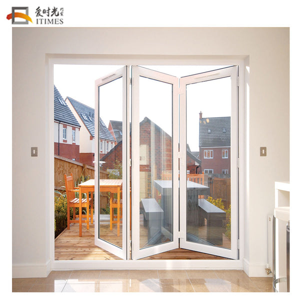 Exterior patio screen bi folding doors cheap soundproof interior glass folding door on China WDMA