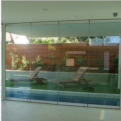 FD01B Bifold Patio Aluminium Door Custom And High Quality Frameless Glass Folding Door Price on China WDMA