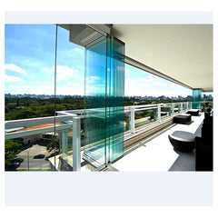 FD01B Bifold Patio Aluminium Door Custom And High Quality Frameless Glass Folding Door Price on China WDMA