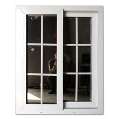 Factory UPVC window price sliding sash windows with optional design window iron grills on China WDMA