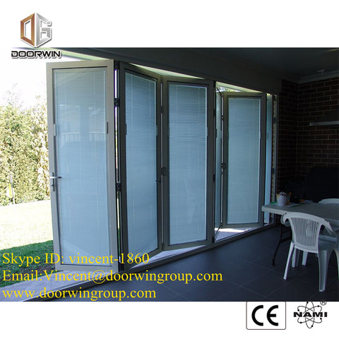 Factory hot sale white aluminum door bi fold doors aluminium patio on China WDMA