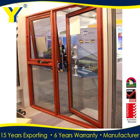 Fashion Aluminum Glass Finished Surface Fiberglass Entry Aluminium Impact Resistant Double Pane Casement Door on China WDMA