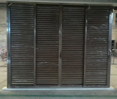 Fixed Blade Sliding Aluminum Louver Door for Internal & External Decoration on China WDMA