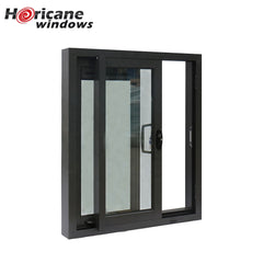 Florida Miami-Dade Hurricane Approved black aluminium fabrication sliding hurricane impact safe windows for home protection on China WDMA