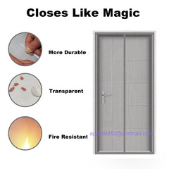 Foldable Mosquito Net New Fiberglass netting Magnetic Screen Door with magnets on China WDMA