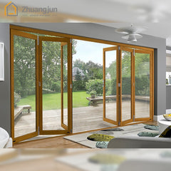 Folding glass balcony aluminium bifold doors on China WDMA