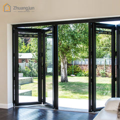 Folding glass balcony aluminium bifold doors on China WDMA