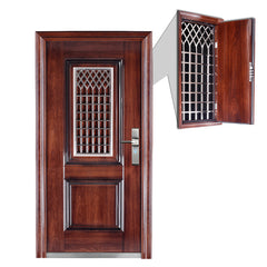 For home high security exterior front main safety door in door with opening 304 stainless steel small window designs on China WDMA