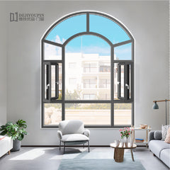 Foshan factory hurricane impact W112 thermal break glass french aluminum safety casement window for sale on China WDMA