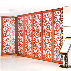 Frameless glass clamp sliding folding door frameless partition wall on China WDMA