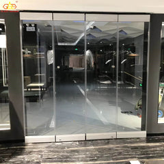 Frameless glass folding door system aluminium sliding folding door hardware on China WDMA