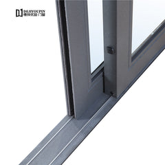 Free Sample DJYP D136Z thermal break air tight commercial aluminum profile lift and slide main entry door for villas on China WDMA