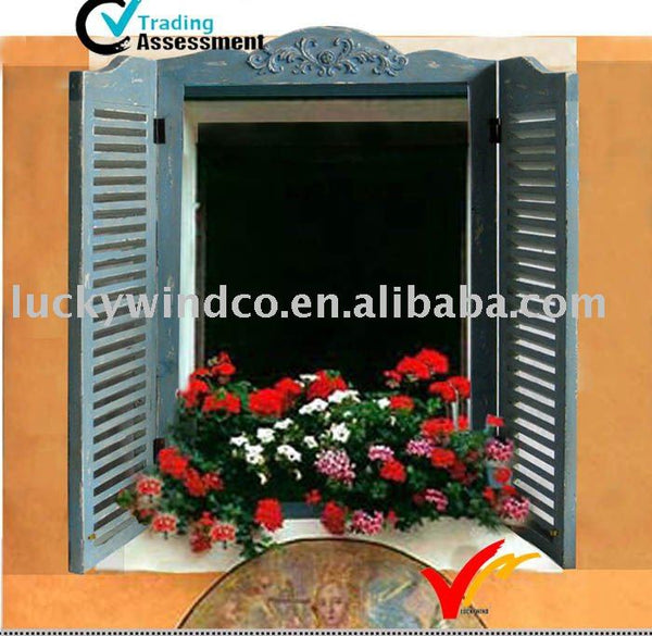 French farm style vintage wooden window shutter on China WDMA
