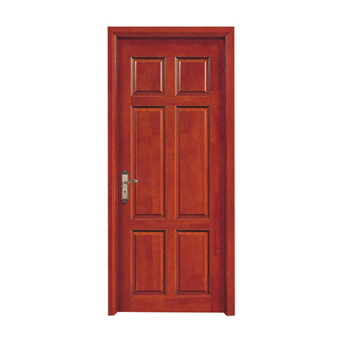 French wooden double walnut 6 panel hardwood exterior doors uk on China WDMA