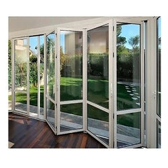 Gaoming bi fold folding aluminum polycarbonate transparent commercial accordion screen shutter door on China WDMA