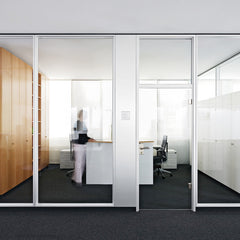 Glass Door Cost of Aluminum Room Divider Profile Movable Tempered Office Cubicles Glass Partition on China WDMA