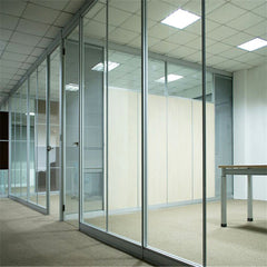 Glass Door Cost of Aluminum Room Divider Profile Movable Tempered Office Cubicles Glass Partition on China WDMA