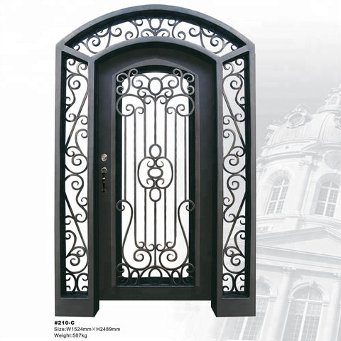 Glass and Finish Options single wrought iron door on China WDMA