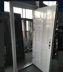 Glass doors metal frame double pane tempered glass steel doors on China WDMA