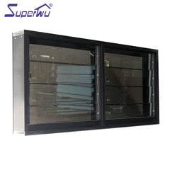 Glass louver anti-theft bar design aluminum security doors and Windows on China WDMA