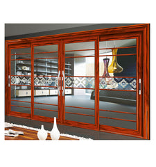 Glass soundproof interior french sliding doors aluminium aluminum glass sliding door on China WDMA