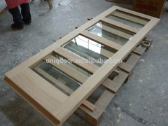 Glass wooden double barn doors designs for living kitchen room on China WDMA