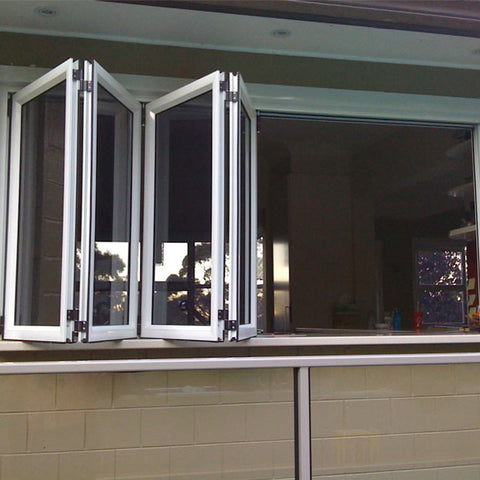 Gold supplier aluminium windows doors in china double glaze bifold window accordion windows