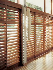 Good price faux wood shutters for sliding glass doors UB6977 on China WDMA