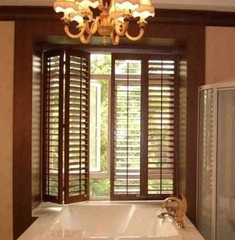 Good price faux wood shutters for sliding glass doors UB6977 on China WDMA