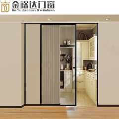 Guangdong foshan factory supply narrow narrow side sliding door frame kitchen aluminum frame glass door on China WDMA