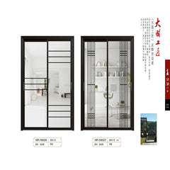 Guangzhou manufacturer price of glass bifold plastic roller 6082 aluminium sliding door size 3900 x2150mm on China WDMA