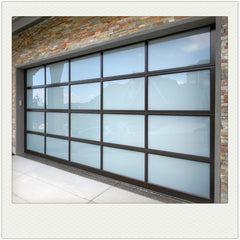 China WDMA Low price residential automatic black aluminum benefit glass sectional garage door