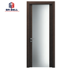 Latest Glass Wood Door Design Whole Glass Black Walnut Door Frame Custom Made Internal Swing Interior Doors on China WDMA