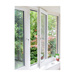 American Style Housing Swing Glass Window Aluminum Frame Hinge Casement Windows with Invisible Screen