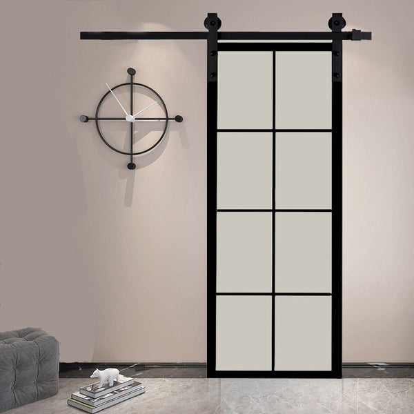 WDMA High quality Steel insulated sliding barn door interior steel frame sliding door with hardware