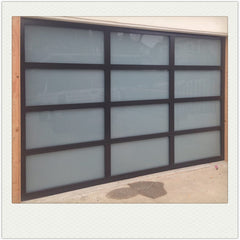 China WDMA Modern electric automatic glass panel steel material sectional garage door