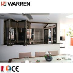 Aluminum hurricane impact vertical bi-fold windows