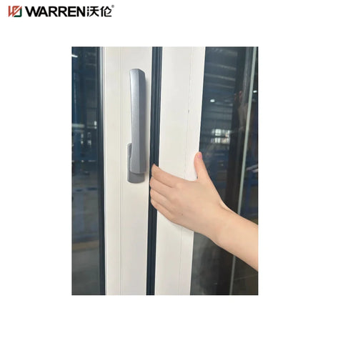 144x96 Folding Aluminium Half Glass White Kitchen Indoor Door Pantry Door