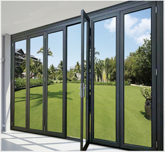 WDMA Aluminum Thermal Break Bi Folding Door Stacking Door Aluminum Door