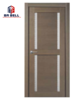 Simple Decorative Door Design Wooden Veneer Mdf with Glass Internal Single Swing Open Style Interior Doors on China WDMA