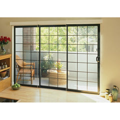 WDMA Popular product luxury wrought iron interior glass french door