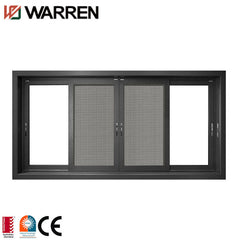 Small roomeye black hotel aluminum sliding window