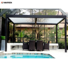 Warren outdoor manual retractable louver aluminium pergola