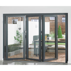 Aluminum Exterior Door Air Tight Waterproof Glass Folding Door Bifold Door