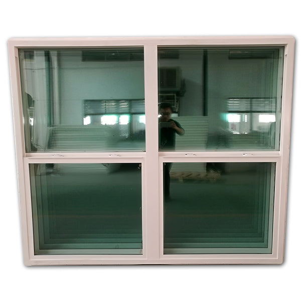 WDMA Hurricane Impact UPVC Single Hung Window White Vinyl Vertical Sliding Weatherproof Window