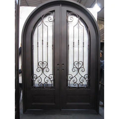 WDMA  Best Quality Arch Top Steel Doors Used Exterior Wrought Iron Gates