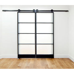 WDMA  Modern luxury multi sliding tempered glass barn door for bathroom