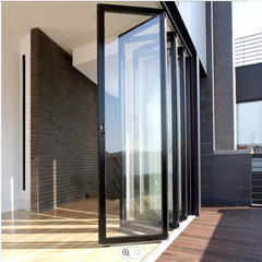 WDMA Soundproof Aluminum Folding Glass Stack Bifold Door For House