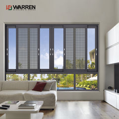 34x34 window 3 tracks latest black sliding window design aluminum profile with double glazing